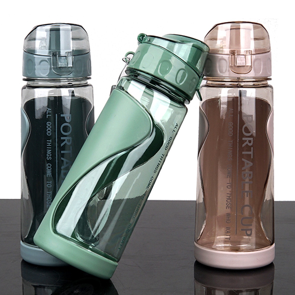 800ml Sports Water Bottle Portable Gym Travel Clear Leakproof Drinking Bottles 